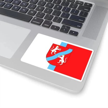 POL gmina Mełgiew flag (Poland) STICKER Vinyl Kiss-Cut Decal - The Sticker Space