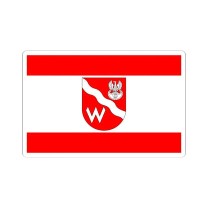 POL gmina Michałowice flag (Poland) STICKER Vinyl Kiss-Cut Decal 4 Inch White - The Sticker Space