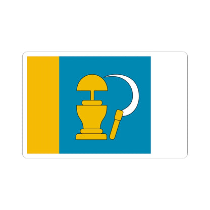 POL gmina Miedzna flag (Poland) STICKER Vinyl Kiss-Cut Decal 3 Inch White - The Sticker Space