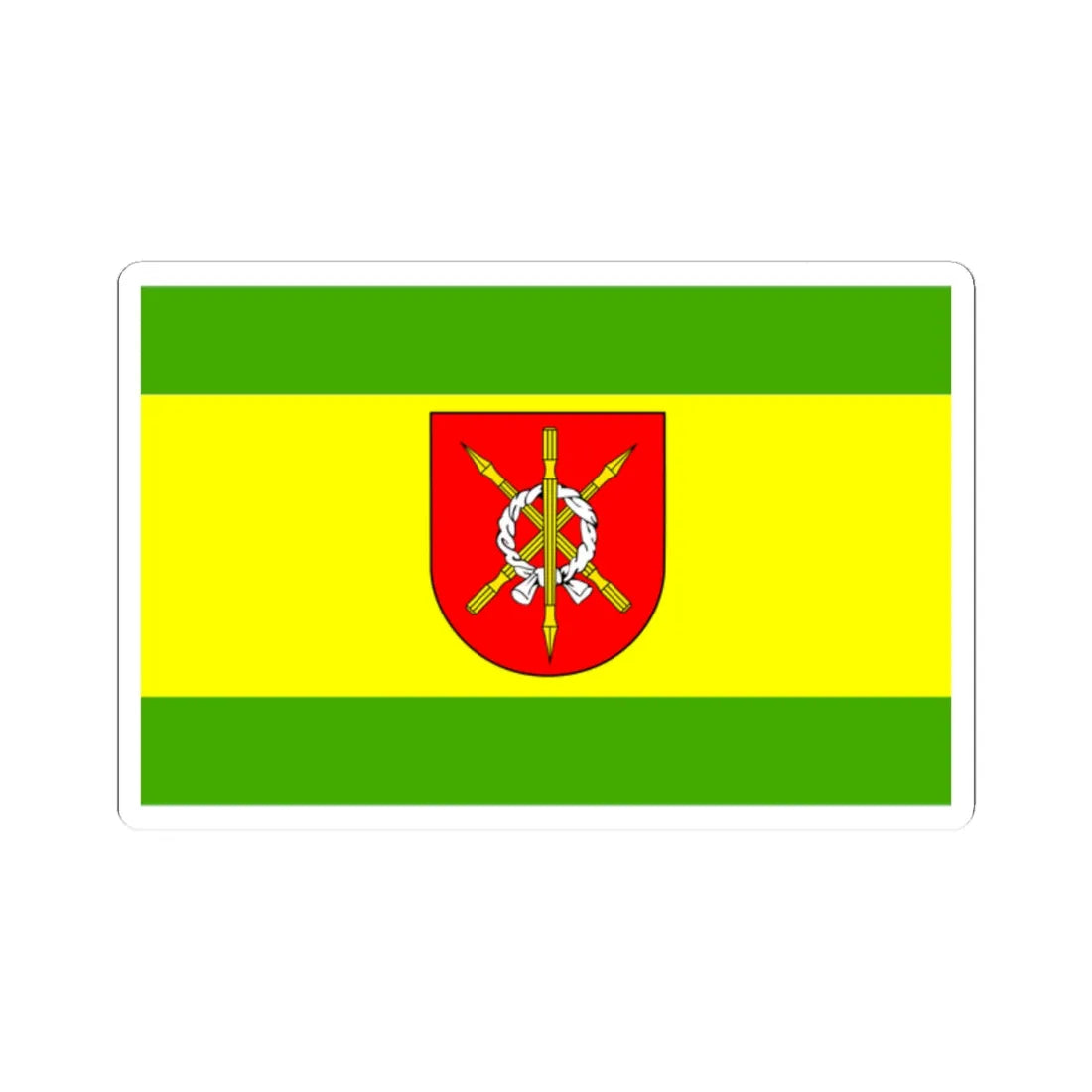 POL gmina Moszczenica flag (Poland) STICKER Vinyl Kiss-Cut Decal 2 Inch White - The Sticker Space