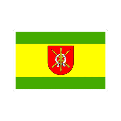 POL gmina Moszczenica flag (Poland) STICKER Vinyl Kiss-Cut Decal 2 Inch White - The Sticker Space