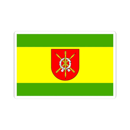 POL gmina Moszczenica flag (Poland) STICKER Vinyl Kiss-Cut Decal 4 Inch White - The Sticker Space