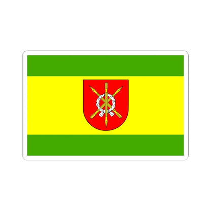 POL gmina Moszczenica flag (Poland) STICKER Vinyl Kiss-Cut Decal 6 Inch White - The Sticker Space