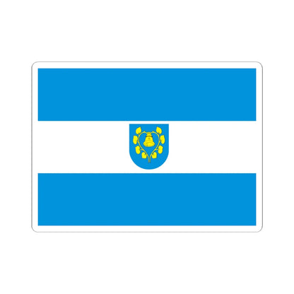 POL gmina Mszana flag (Poland) STICKER Vinyl Kiss-Cut Decal 4 Inch White - The Sticker Space