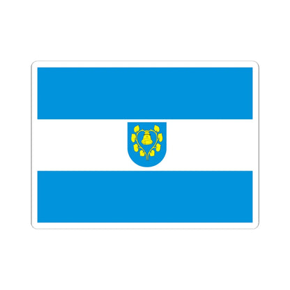POL gmina Mszana flag (Poland) STICKER Vinyl Kiss-Cut Decal 6 Inch White - The Sticker Space
