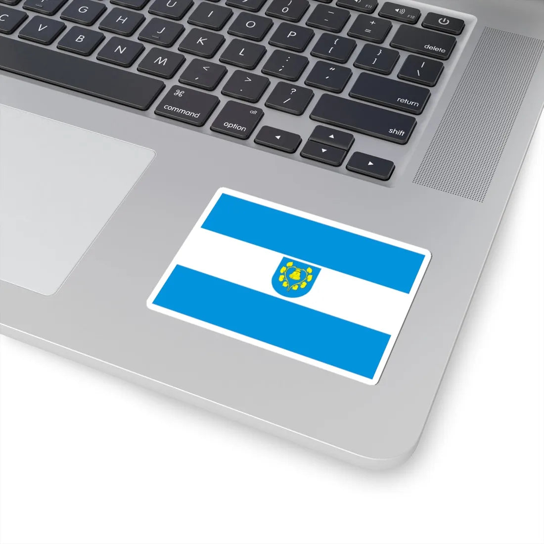 POL gmina Mszana flag (Poland) STICKER Vinyl Kiss-Cut Decal - The Sticker Space