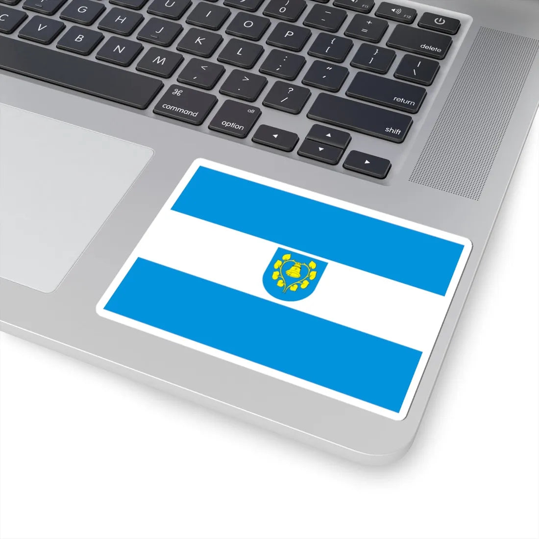 POL gmina Mszana flag (Poland) STICKER Vinyl Kiss-Cut Decal - The Sticker Space