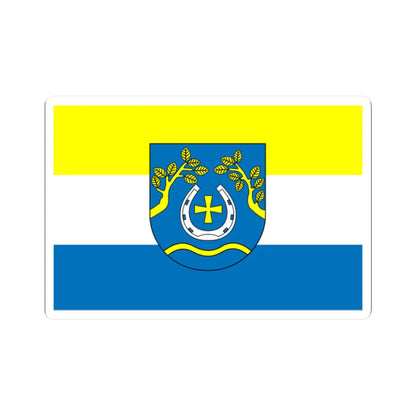 POL gmina Nowosolna flag (Poland) STICKER Vinyl Kiss-Cut Decal 2 Inch White - The Sticker Space