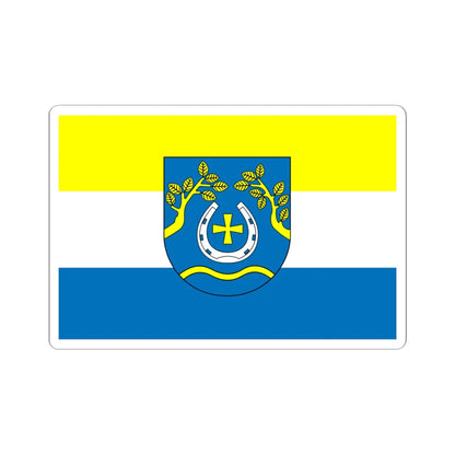 POL gmina Nowosolna flag (Poland) STICKER Vinyl Kiss-Cut Decal 6 Inch White - The Sticker Space