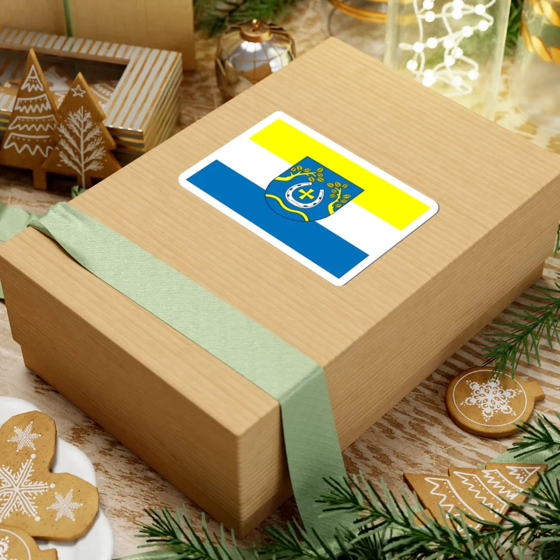 POL gmina Nowosolna flag (Poland) STICKER Vinyl Kiss-Cut Decal - The Sticker Space