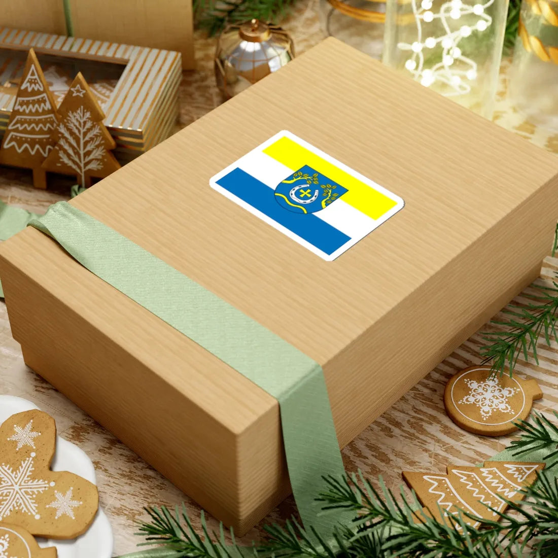 POL gmina Nowosolna flag (Poland) STICKER Vinyl Kiss-Cut Decal - The Sticker Space