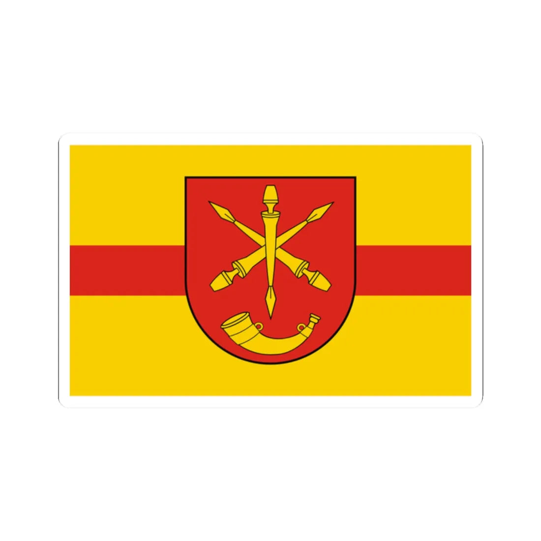 POL gmina Obsza flag (Poland) STICKER Vinyl Kiss-Cut Decal 2 Inch White - The Sticker Space