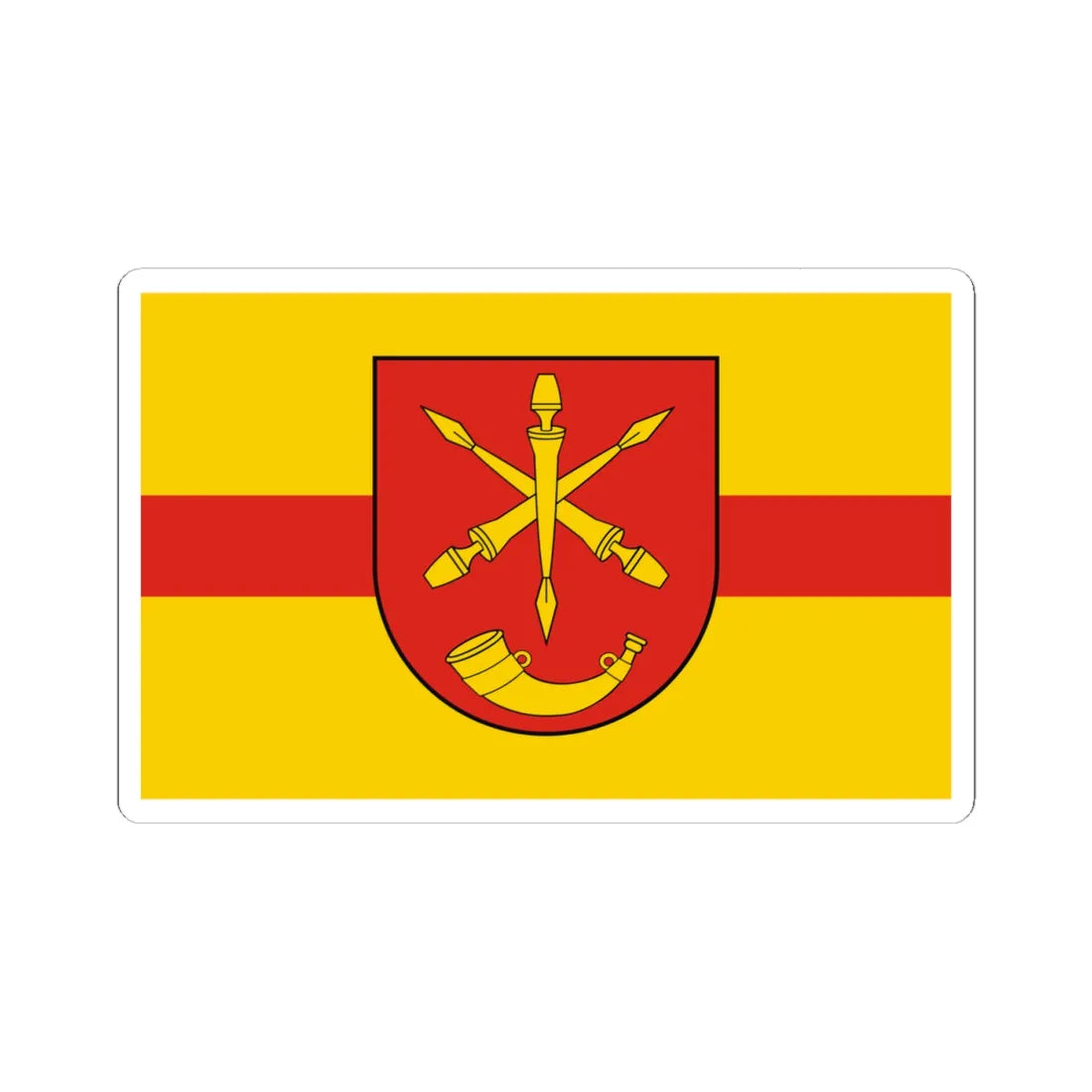 POL gmina Obsza flag (Poland) STICKER Vinyl Kiss-Cut Decal 4 Inch White - The Sticker Space