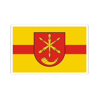 POL gmina Obsza flag (Poland) STICKER Vinyl Kiss-Cut Decal 4 Inch White - The Sticker Space