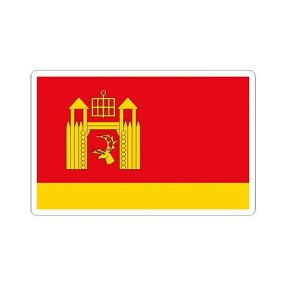 POL gmina Łomza flag (Poland) STICKER Vinyl Kiss-Cut Decal 6 Inch White - The Sticker Space