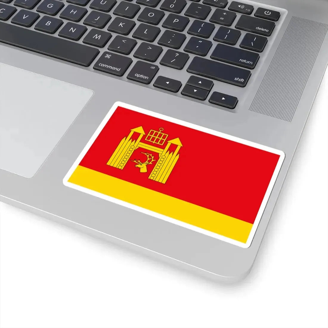 POL gmina Łomza flag (Poland) STICKER Vinyl Kiss-Cut Decal - The Sticker Space