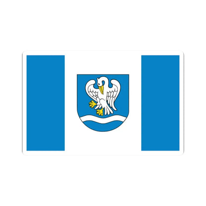 POL gmina Łowicz flag (Poland) STICKER Vinyl Kiss-Cut Decal 2 Inch White - The Sticker Space