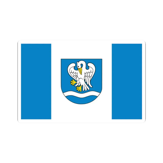 POL gmina Łowicz flag (Poland) STICKER Vinyl Kiss-Cut Decal 2 Inch White - The Sticker Space