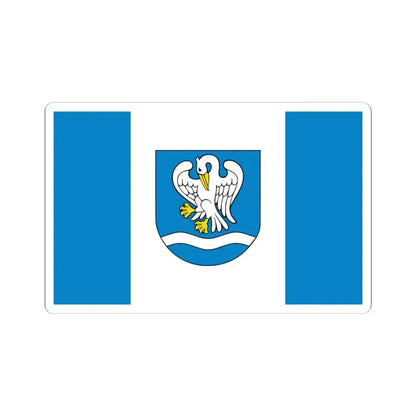 POL gmina Łowicz flag (Poland) STICKER Vinyl Kiss-Cut Decal 3 Inch White - The Sticker Space