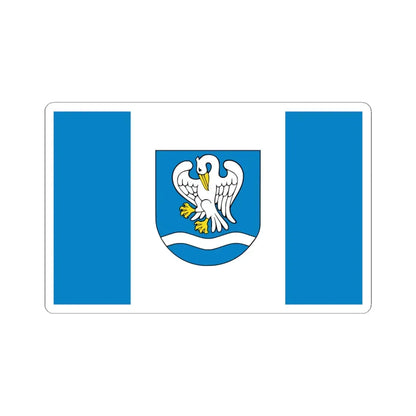 POL gmina Łowicz flag (Poland) STICKER Vinyl Kiss-Cut Decal 6 Inch White - The Sticker Space
