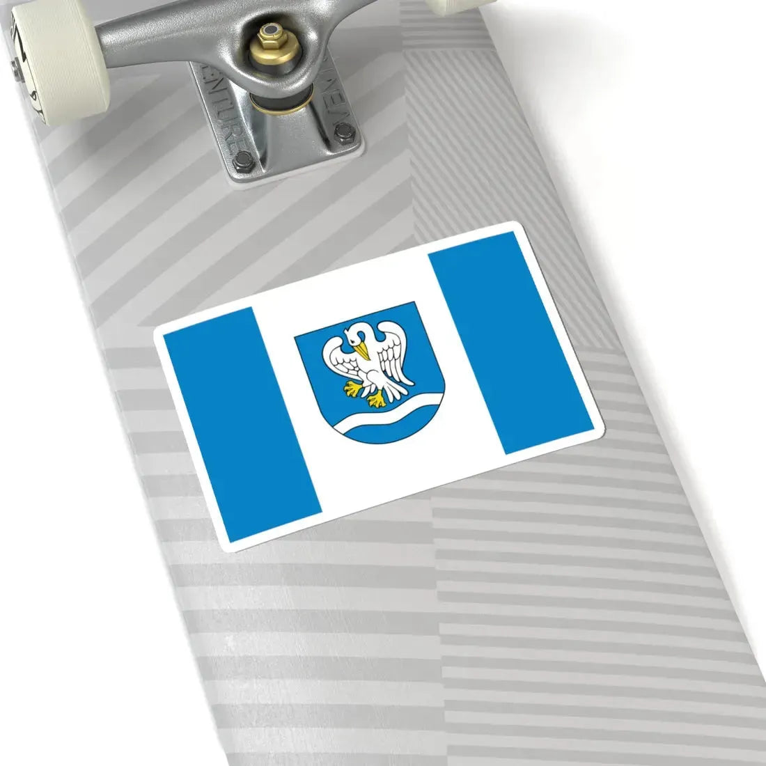POL gmina Łowicz flag (Poland) STICKER Vinyl Kiss-Cut Decal - The Sticker Space