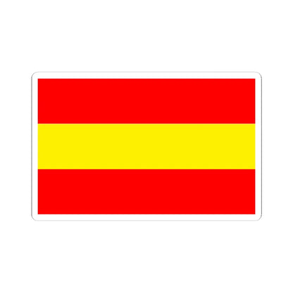 POL gmina Pepowo flag (Poland) STICKER Vinyl Kiss-Cut Decal 4 Inch White - The Sticker Space