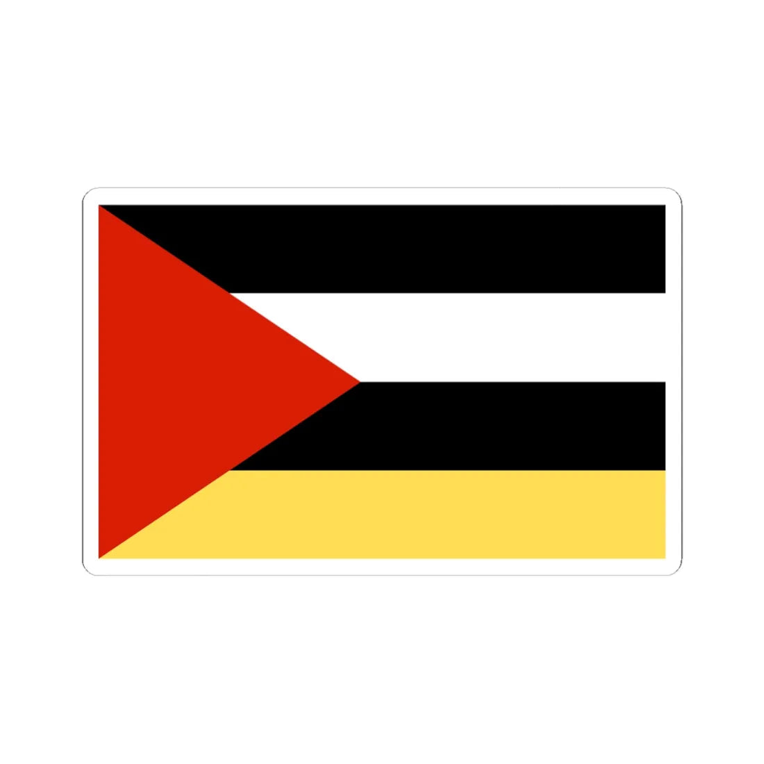 POL gmina Perzow flag (Poland) STICKER Vinyl Kiss-Cut Decal 4 Inch White - The Sticker Space