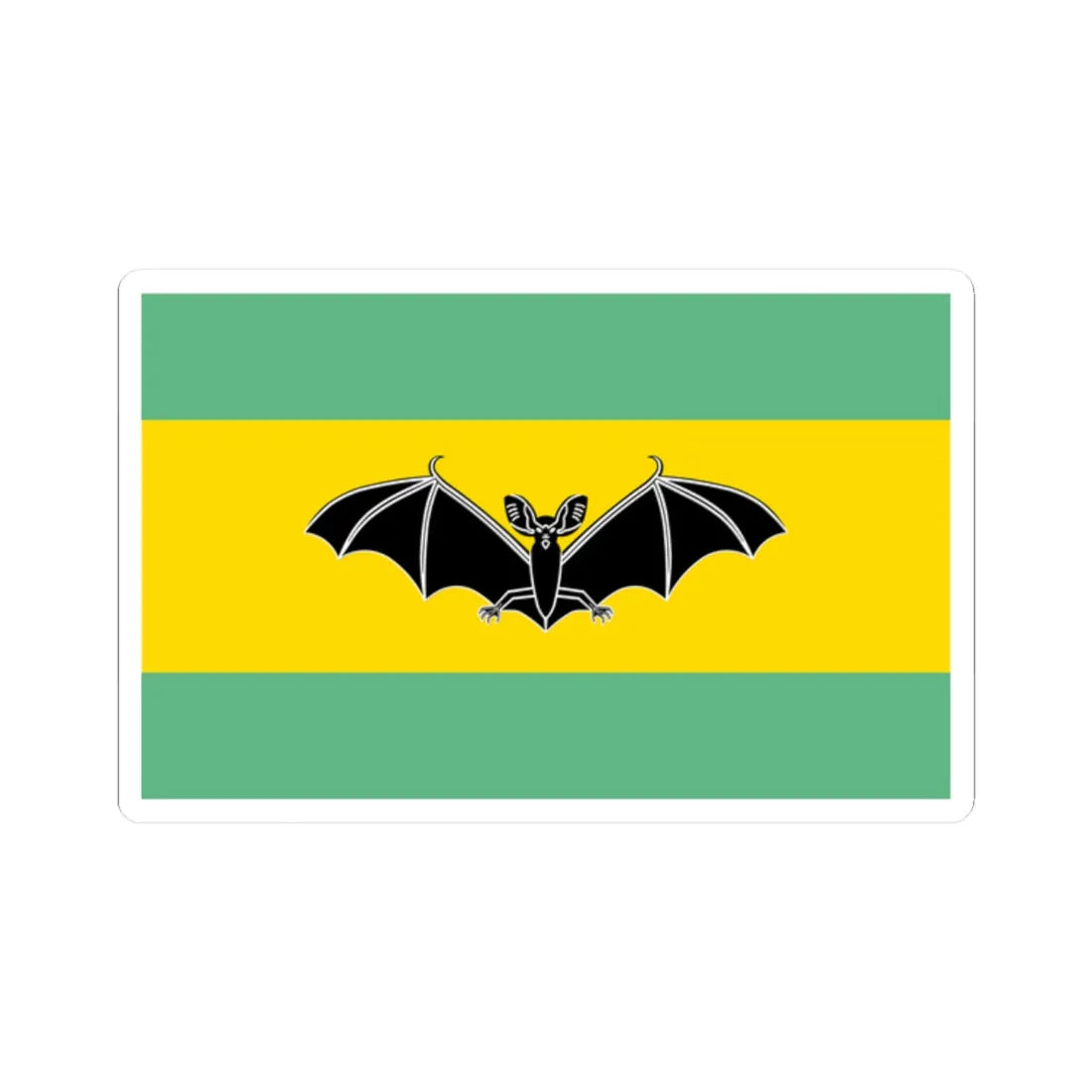 POL gmina Piatnica flag (Poland) STICKER Vinyl Kiss-Cut Decal 2 Inch White - The Sticker Space