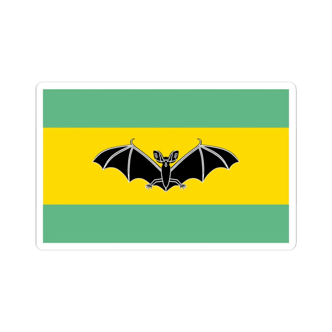 POL gmina Piatnica flag (Poland) STICKER Vinyl Kiss-Cut Decal 3 Inch White - The Sticker Space