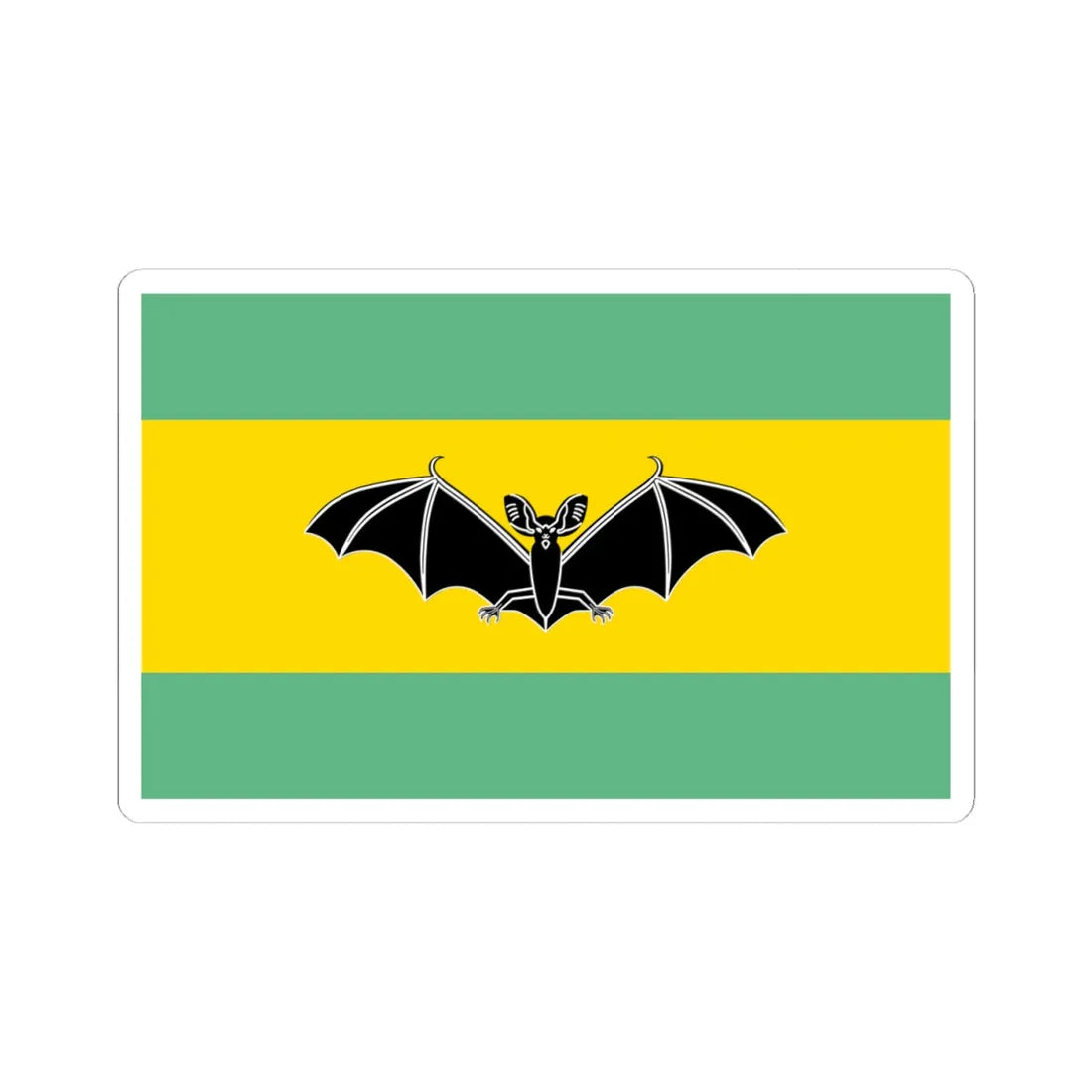 POL gmina Piatnica flag (Poland) STICKER Vinyl Kiss-Cut Decal 4 Inch White - The Sticker Space