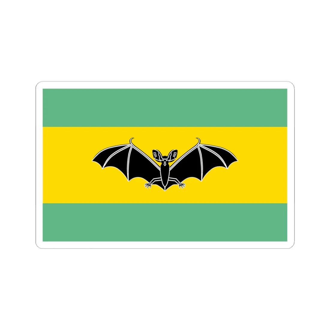 POL gmina Piatnica flag (Poland) STICKER Vinyl Kiss-Cut Decal 6 Inch White - The Sticker Space