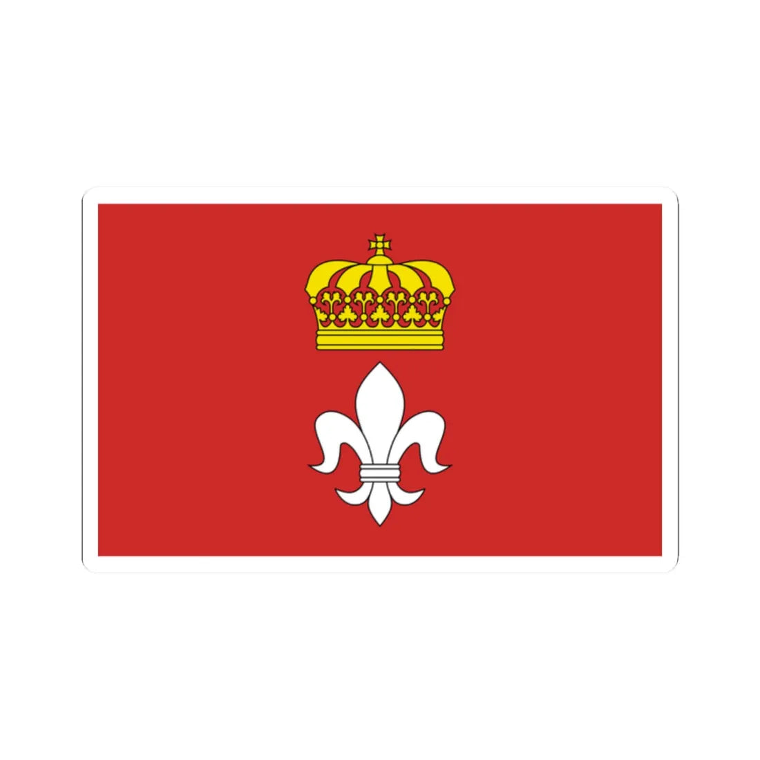 POL gmina Sieradz flag (Poland) STICKER Vinyl Kiss-Cut Decal 2 Inch White - The Sticker Space