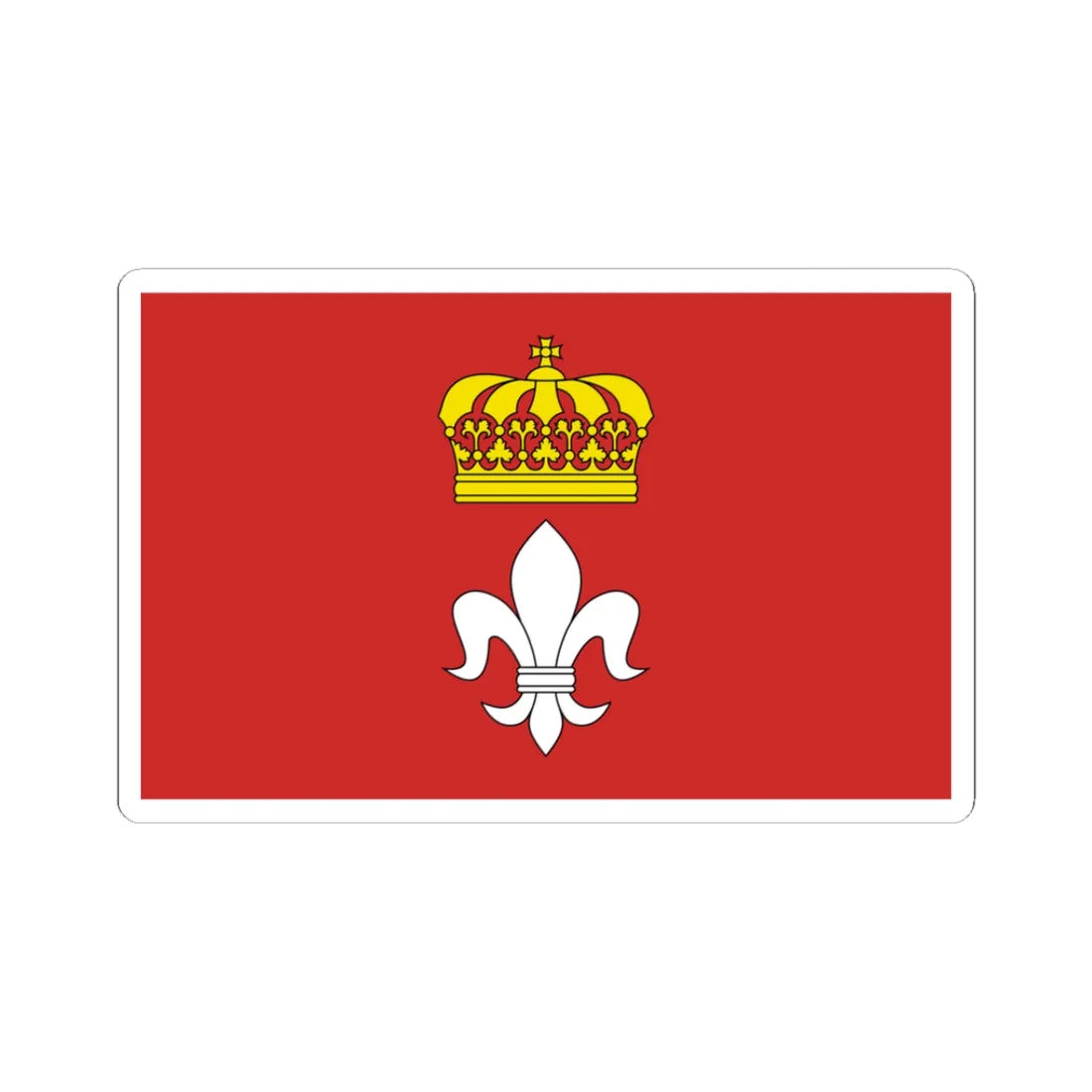 POL gmina Sieradz flag (Poland) STICKER Vinyl Kiss-Cut Decal 3 Inch White - The Sticker Space