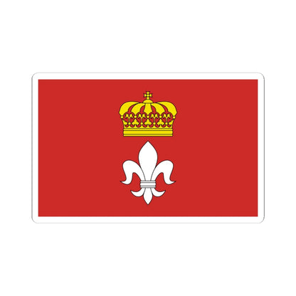 POL gmina Sieradz flag (Poland) STICKER Vinyl Kiss-Cut Decal 4 Inch White - The Sticker Space