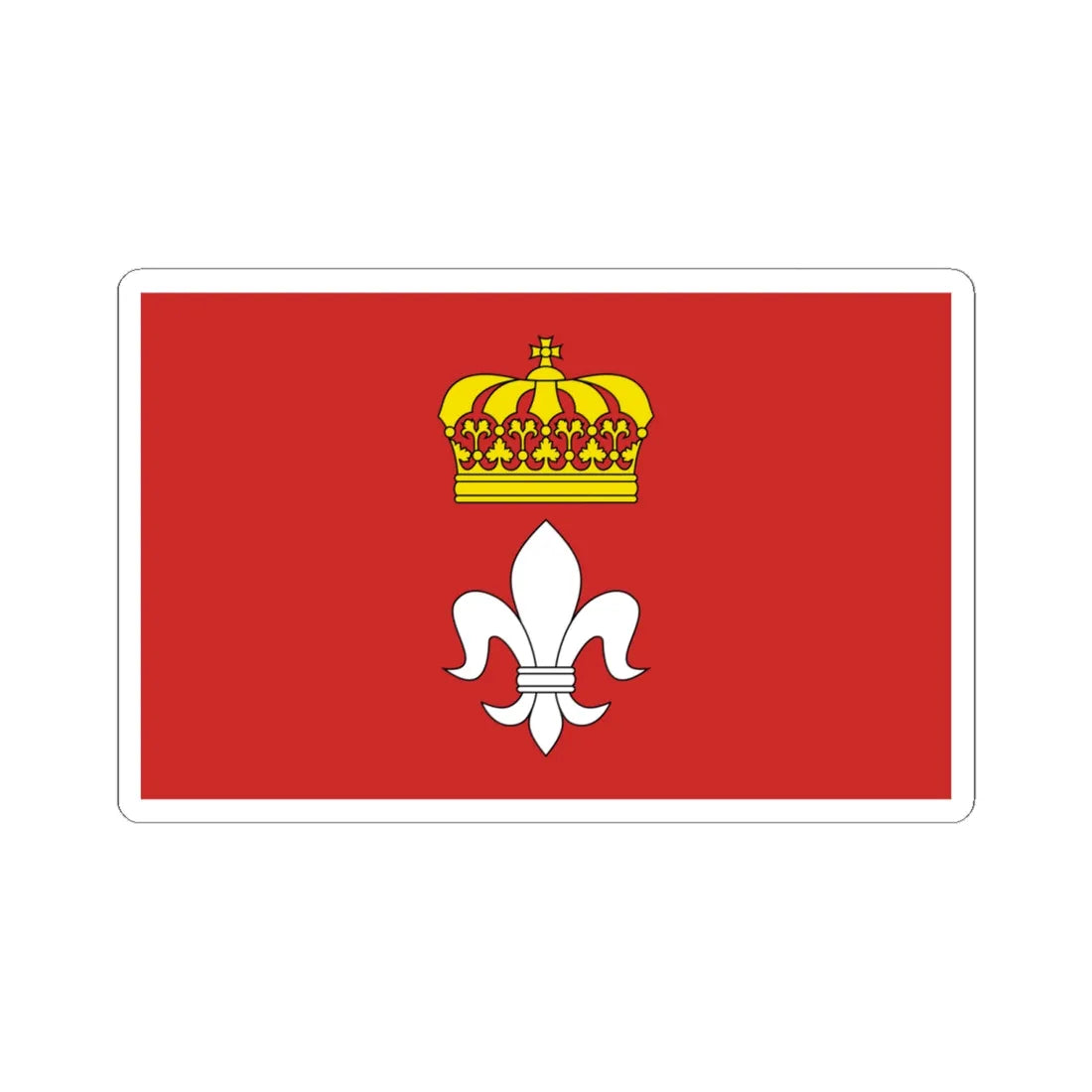 POL gmina Sieradz flag (Poland) STICKER Vinyl Kiss-Cut Decal 6 Inch White - The Sticker Space