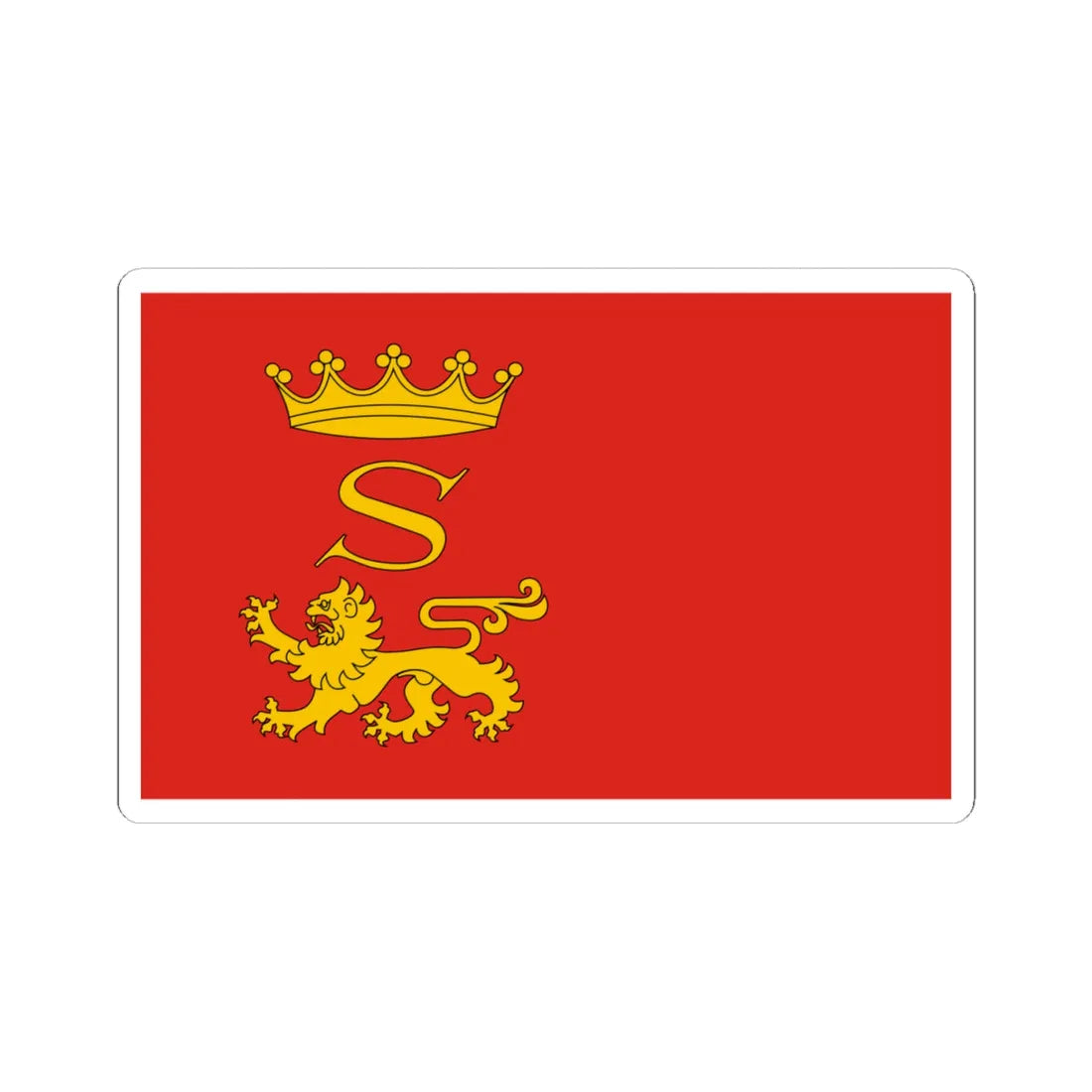 POL gmina Sierpc flag (Poland) STICKER Vinyl Kiss-Cut Decal 4 Inch White - The Sticker Space