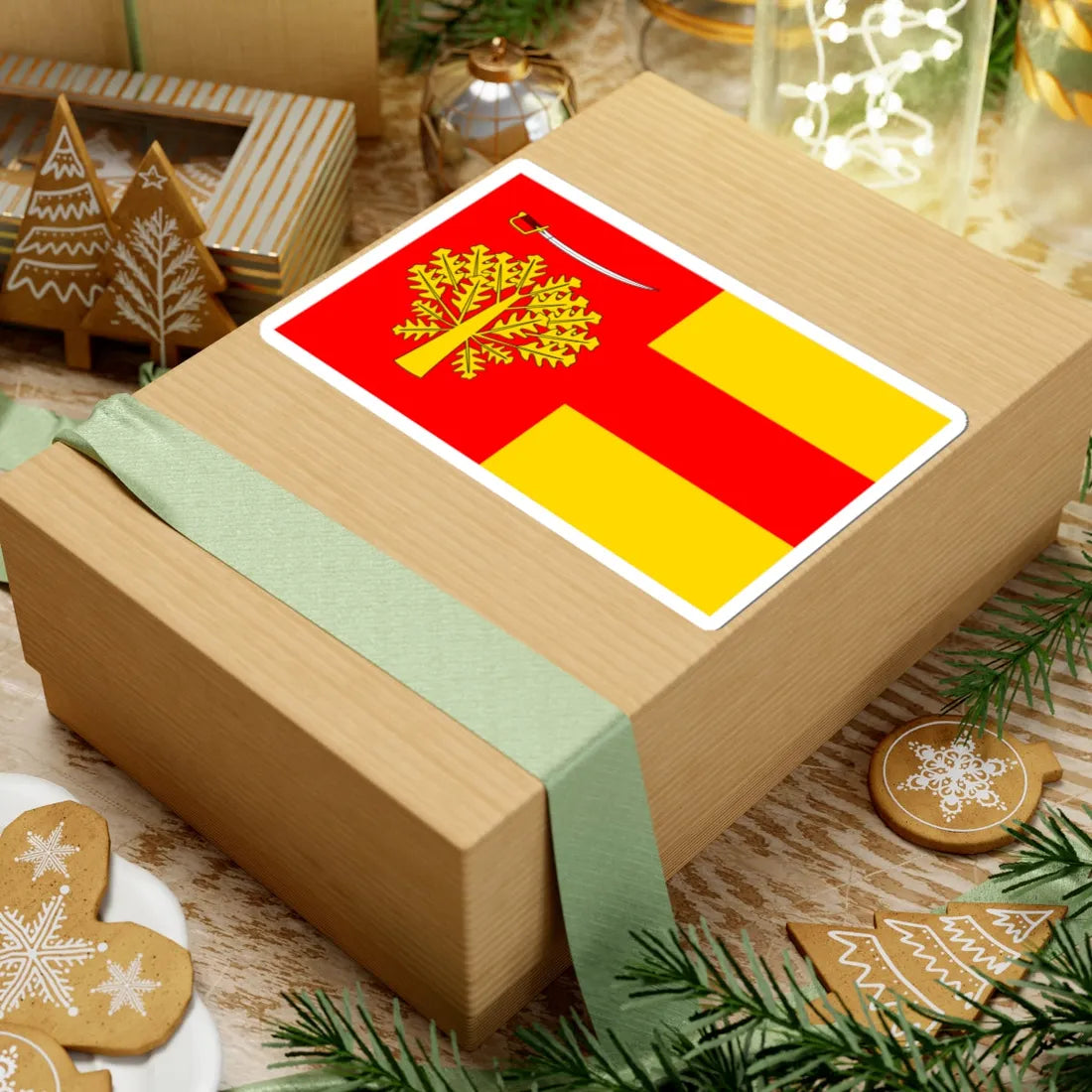 POL gmina Sobolew flag (Poland) STICKER Vinyl Kiss-Cut Decal - The Sticker Space