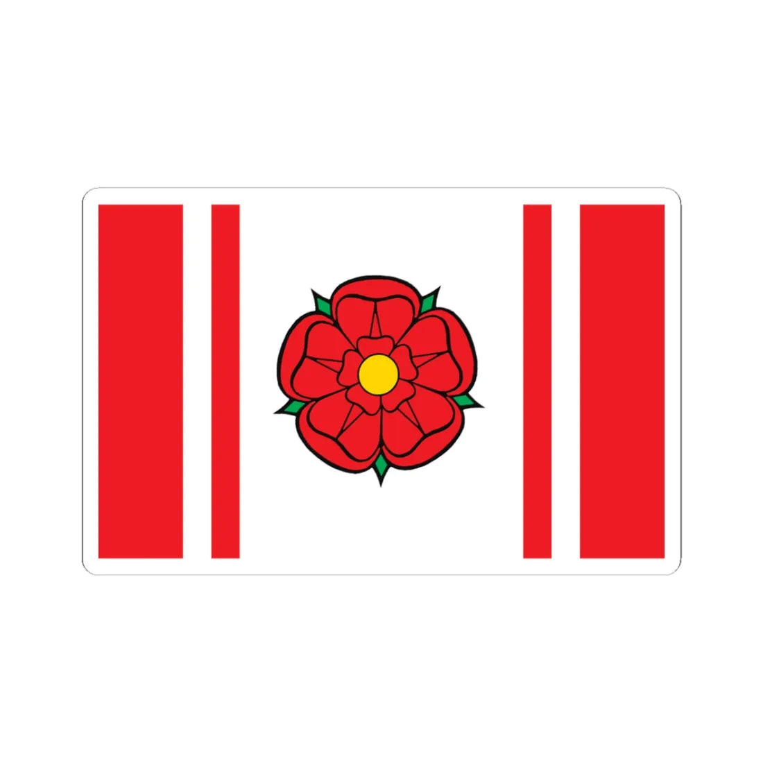 POL gmina Sochocin flag (Poland) STICKER Vinyl Kiss-Cut Decal 3 Inch White - The Sticker Space