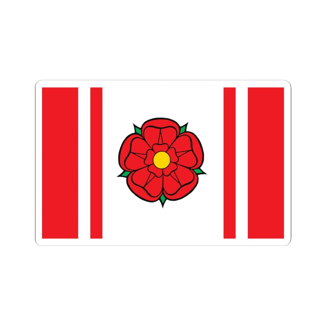 POL gmina Sochocin flag (Poland) STICKER Vinyl Kiss-Cut Decal 4 Inch White - The Sticker Space