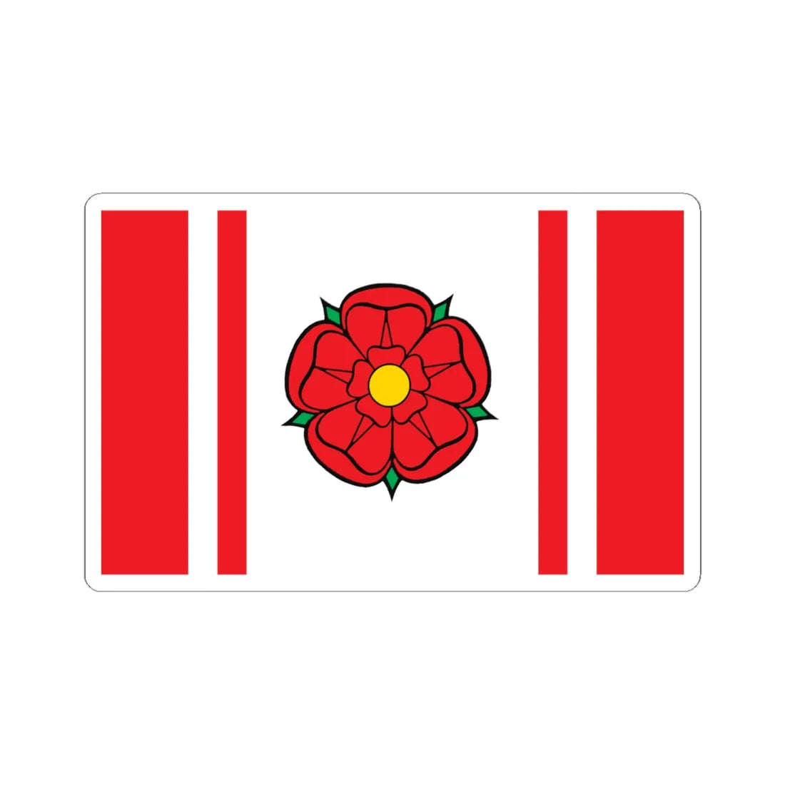 POL gmina Sochocin flag (Poland) STICKER Vinyl Kiss-Cut Decal 6 Inch White - The Sticker Space