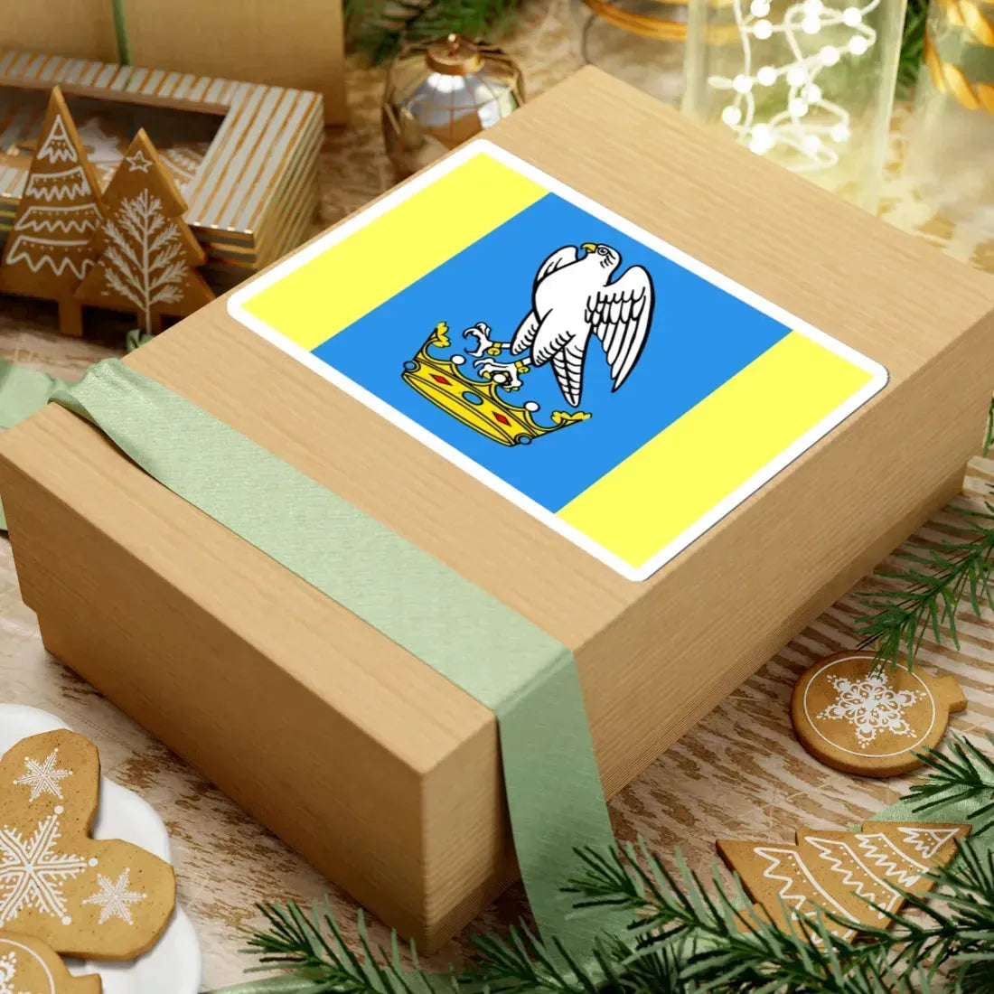 POL gmina Sokoły flag (Poland) STICKER Vinyl Kiss-Cut Decal - The Sticker Space