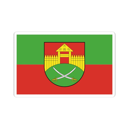 POL gmina Sonsk flag (Poland) STICKER Vinyl Kiss-Cut Decal 4 Inch White - The Sticker Space