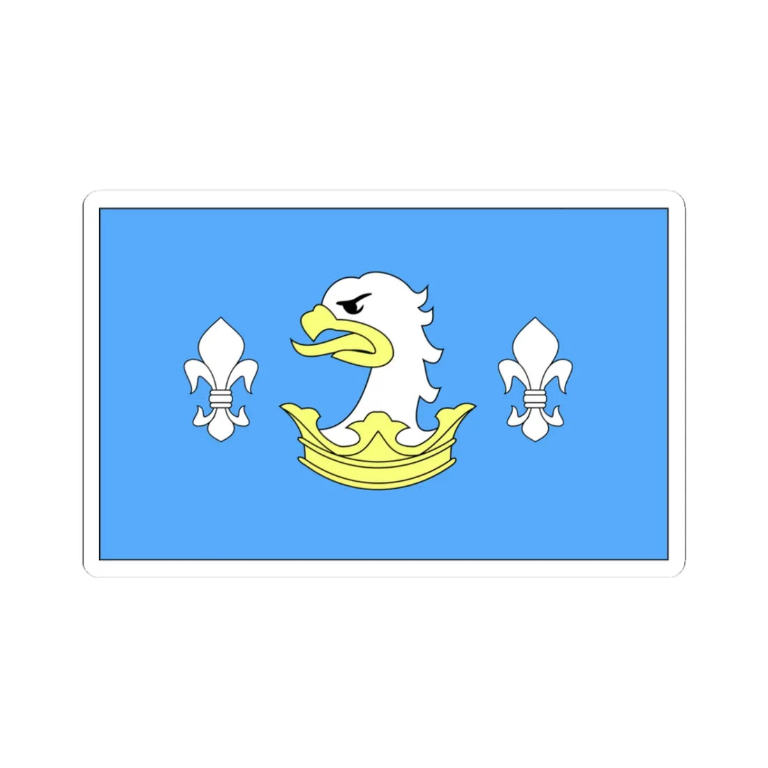 POL gmina Swiekatowo flag (Poland) STICKER Vinyl Kiss-Cut Decal 3 Inch White - The Sticker Space