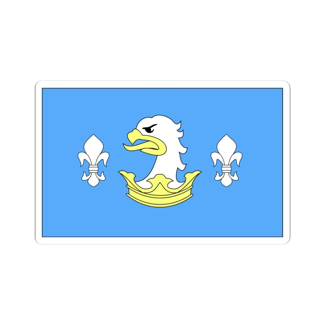 POL gmina Swiekatowo flag (Poland) STICKER Vinyl Kiss-Cut Decal 4 Inch White - The Sticker Space