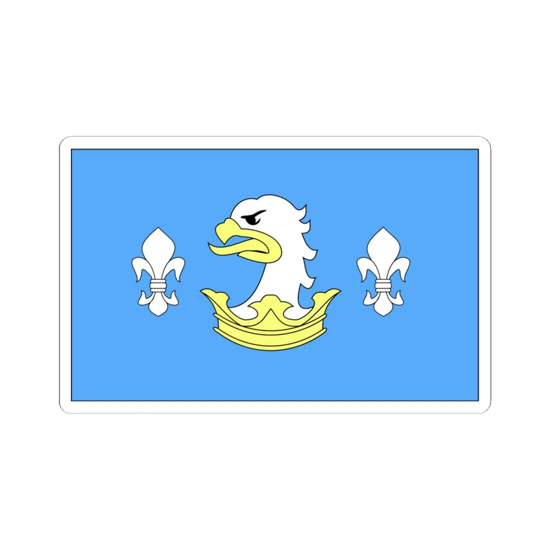 POL gmina Swiekatowo flag (Poland) STICKER Vinyl Kiss-Cut Decal 6 Inch White - The Sticker Space