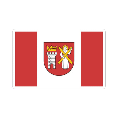 POL gmina Szaflary flag (Poland) STICKER Vinyl Kiss-Cut Decal 4 Inch White - The Sticker Space