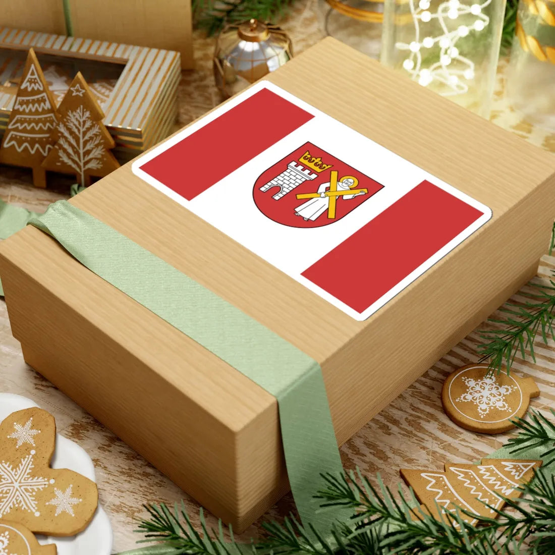 POL gmina Szaflary flag (Poland) STICKER Vinyl Kiss-Cut Decal - The Sticker Space