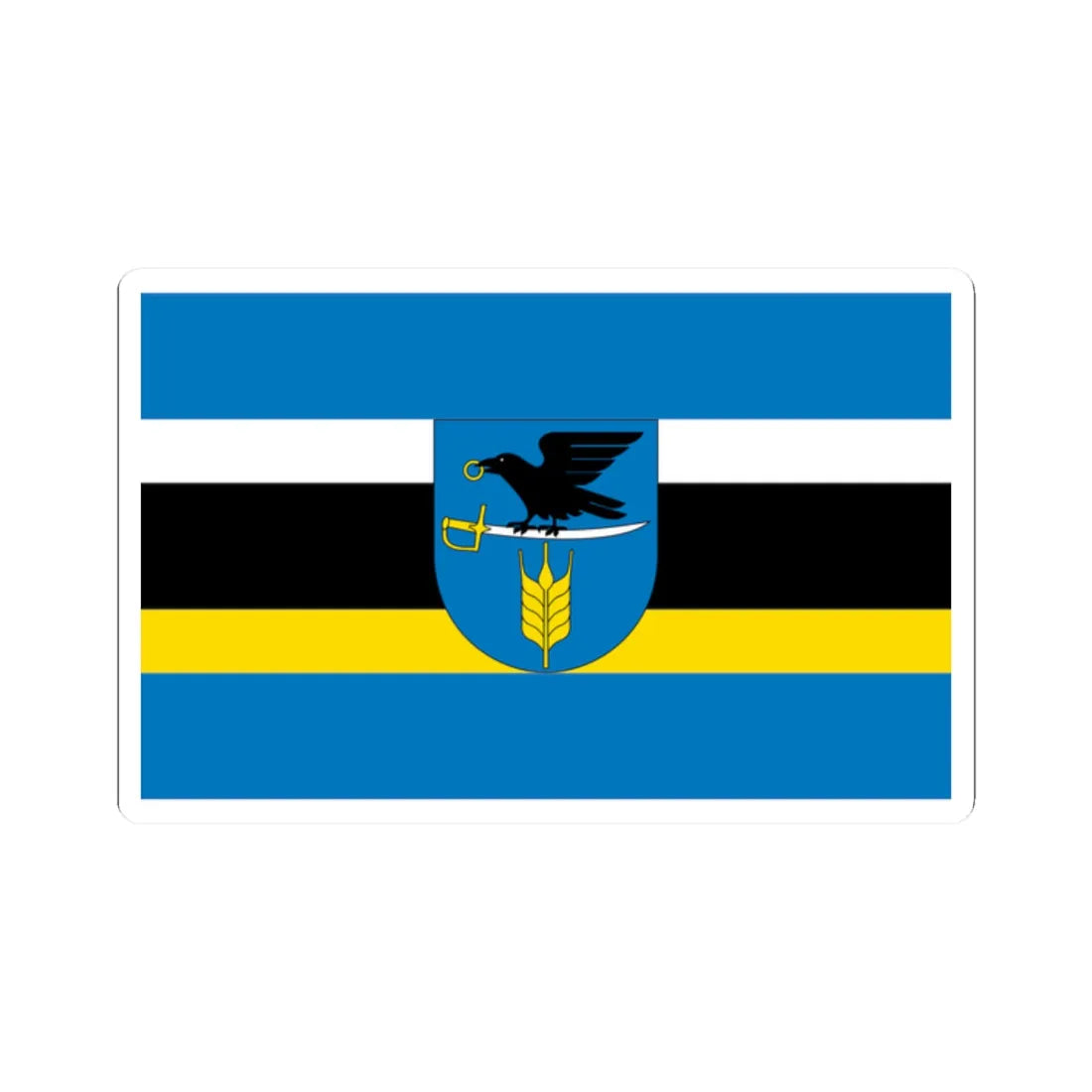 POL gmina Szepietowo flag (Poland) STICKER Vinyl Kiss-Cut Decal 2 Inch White - The Sticker Space