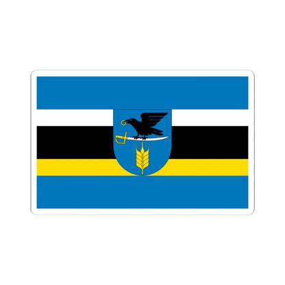 POL gmina Szepietowo flag (Poland) STICKER Vinyl Kiss-Cut Decal 4 Inch White - The Sticker Space