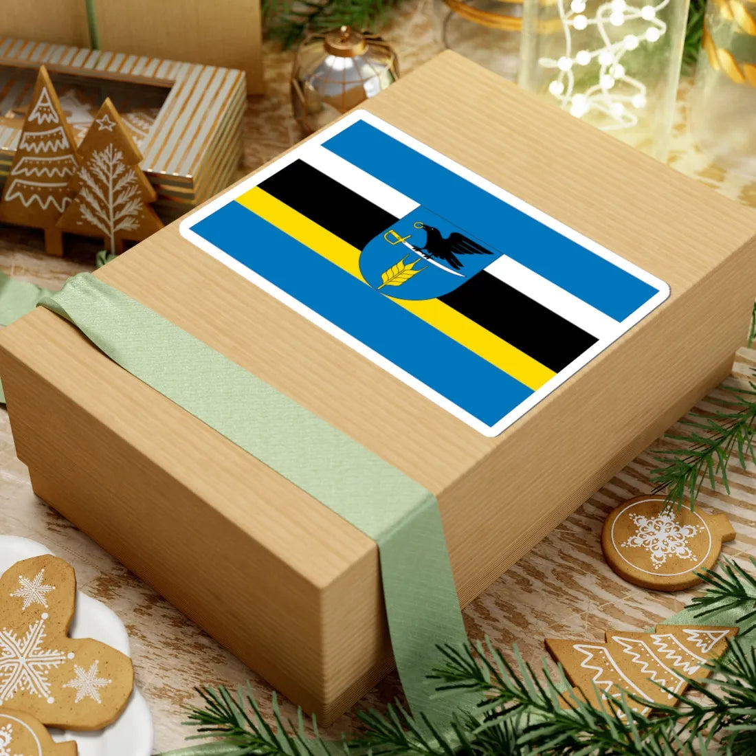 POL gmina Szepietowo flag (Poland) STICKER Vinyl Kiss-Cut Decal - The Sticker Space